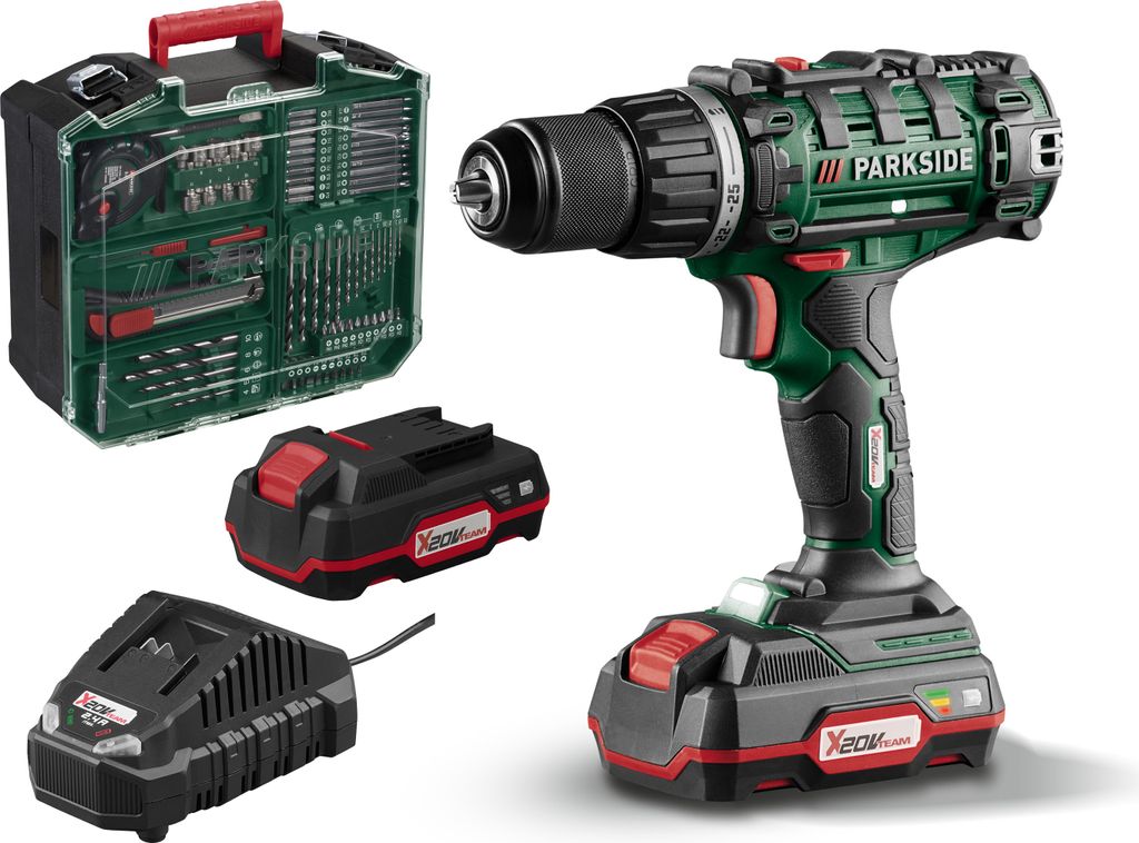 PARKSIDE® 20 V 2in1 Akku-Bohrschrauber Set »PABS 20-Li G8«
