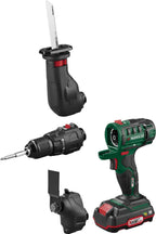 Parkside Kombigerät Akku 3in1 Starterset 20V PKGA 20-Li C2 mit Akku&Ladegerät